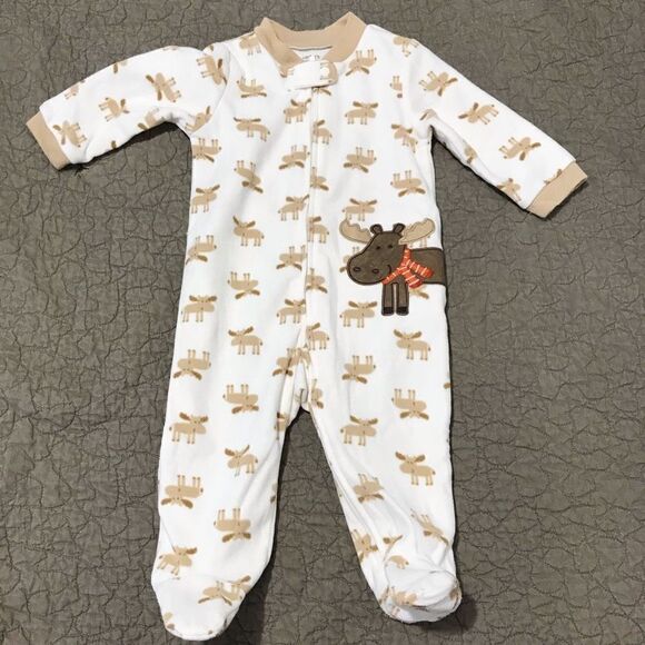 Carter’s  foodies fleece pajama Size 9 month .     A292 - Picture 1 of 4